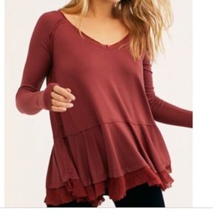 free people ruffle tunic top